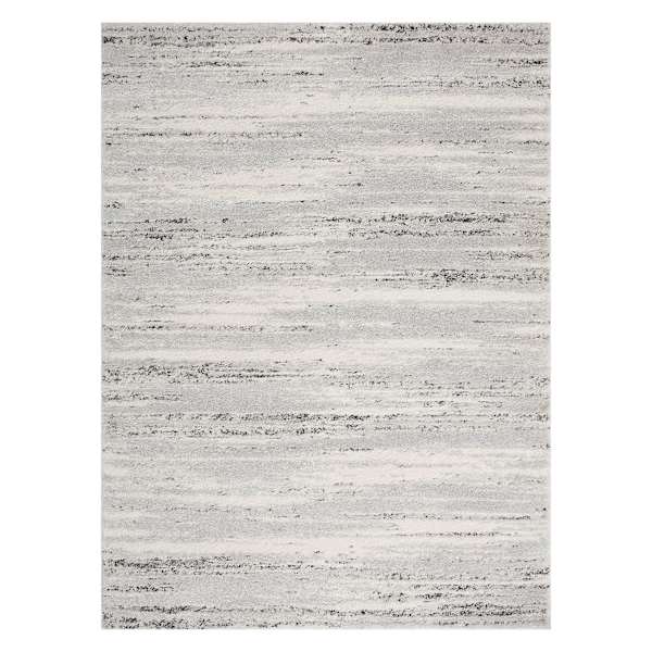(B808) Boulder Ivory & Grey Area Rug, 8x10