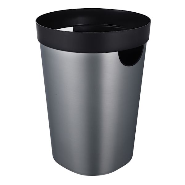 Ezy Storage Round Stainless Steel Wastebasket, 10l