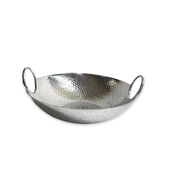 Found & Fable Hammered Silver Oval Platter