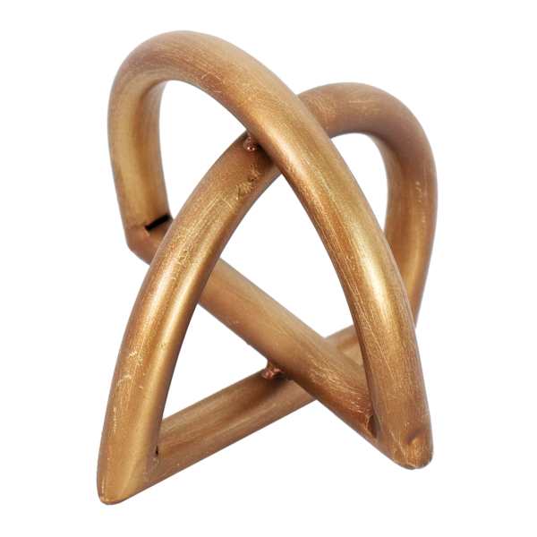 Honeybloom Gold Geometric Figurine, 5"
