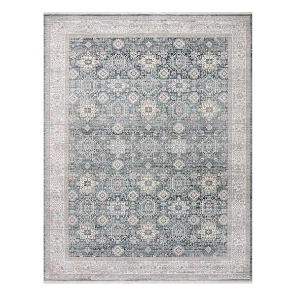 (B806) Tracey Boyd Anna Green Medallion Area Rug, 8x10