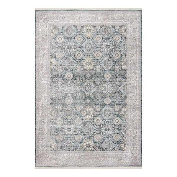 (B806) Tracey Boyd Anna Green Medallion Area Rug, 5x8