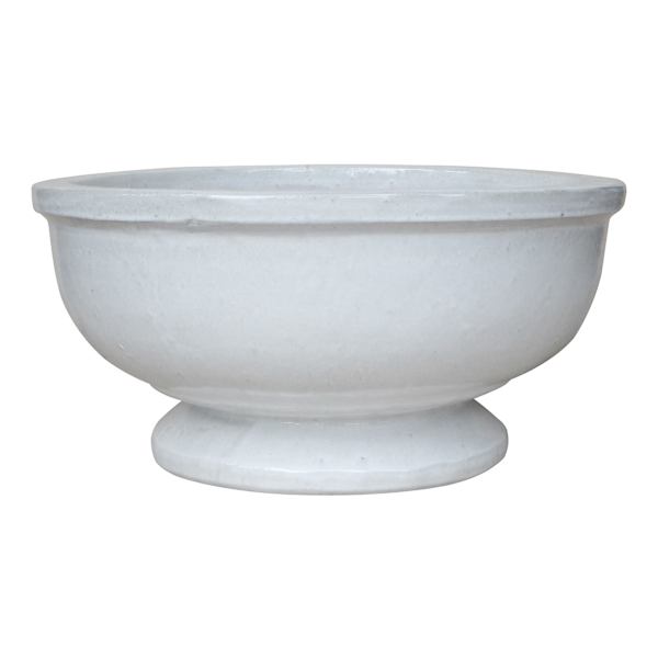 Omni White Bowl Outdoor Planter, Large