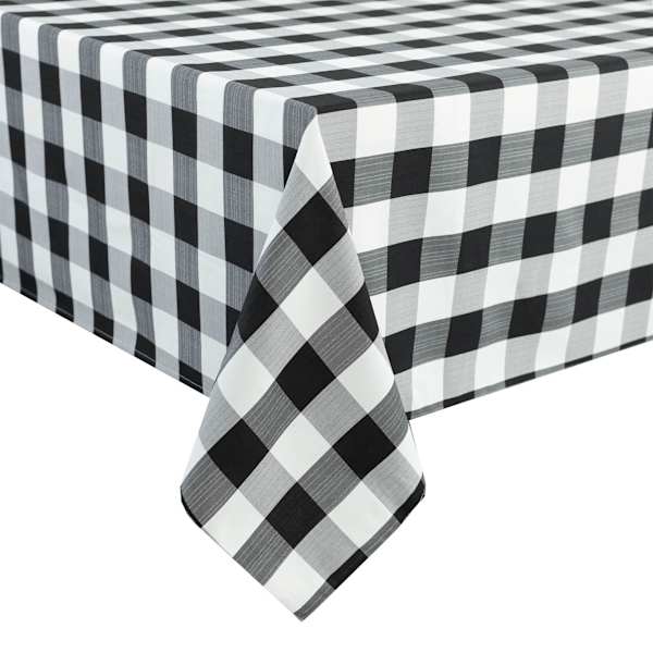 Black Buffalo Check Tablecloth, 60x84