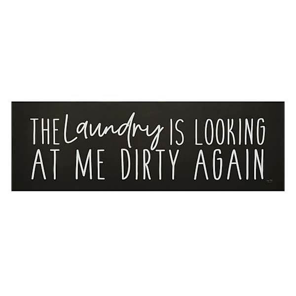 The Laundry Is Looking At Me Dirty Again Canvas Wall Art, 36x12