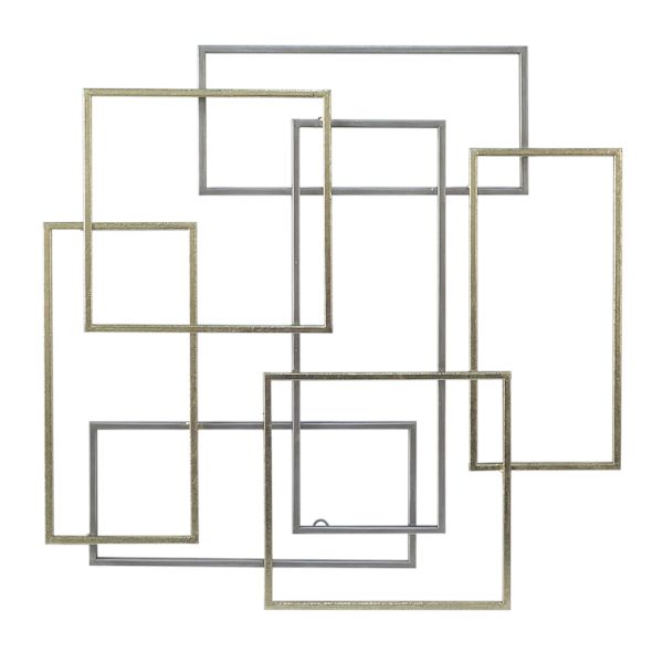 Crosby St. Gold & Silver Geo Metal Wall Art, 24"