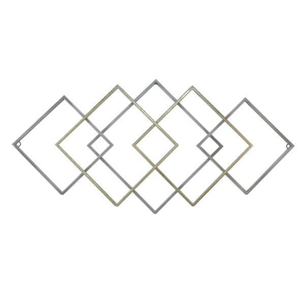 Crosby St. Gold & Silver Geo Wall Decor, 32x16