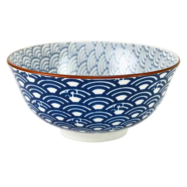 Blue Arches Porcelain Bowl, 6"