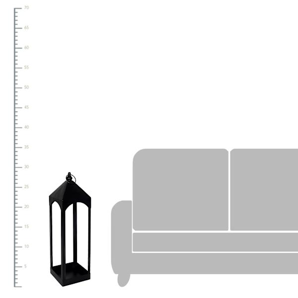 Found & Fable Oversized Black Metal Floor Lantern, Medium
