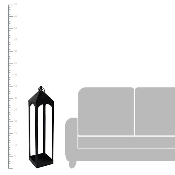 Found & Fable Oversized Black Metal Floor Lantern, Large