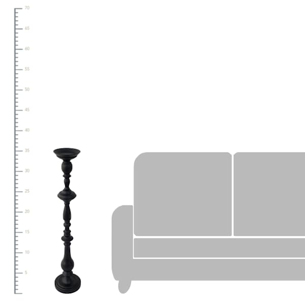 Black Metal Candle Holder, 36"