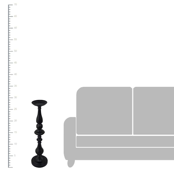 Black Metal Candle Holder, 28"