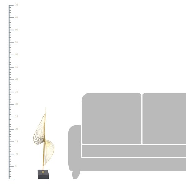 Gold Metal Floor Decor, 29"