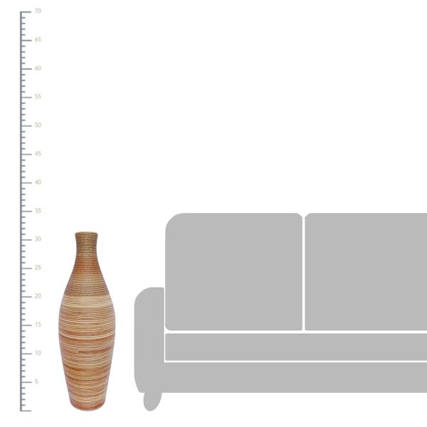 Natural Rattan Floor Vase, 31"