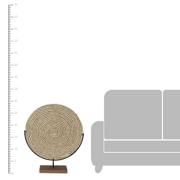 29In Circle Reed/Wood Floor Decor