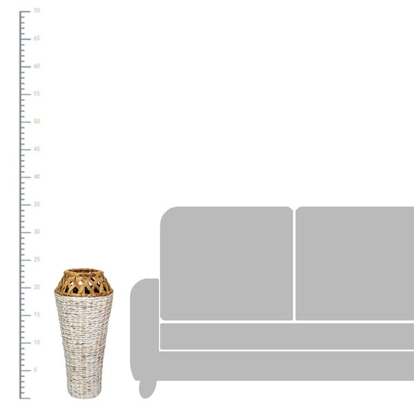 White Woven Vase, 24"