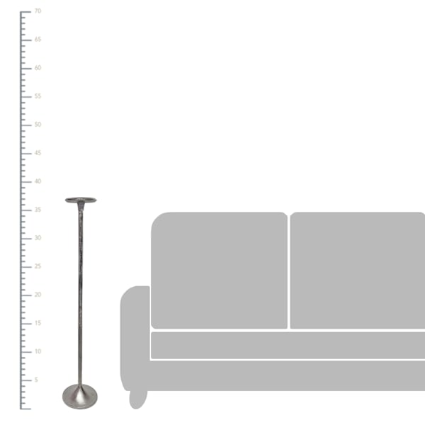 Silver Pillar Candle Holder, 36"