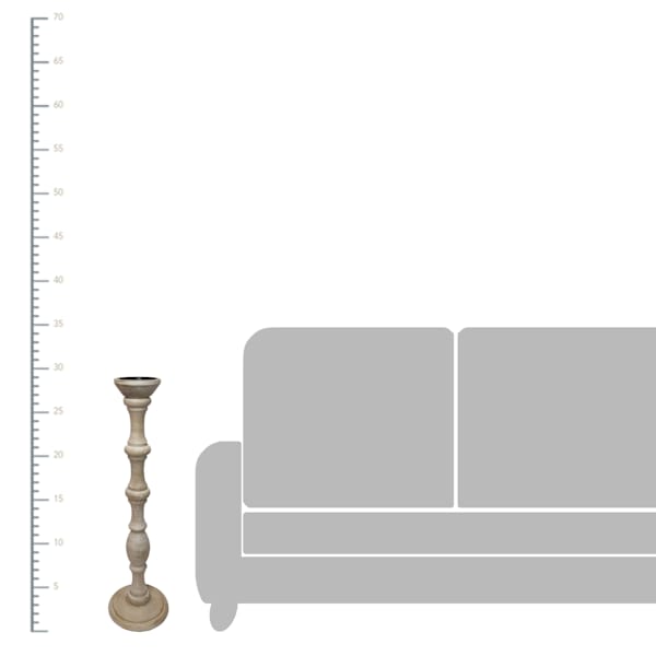 White Wash Candle Holder, 29"