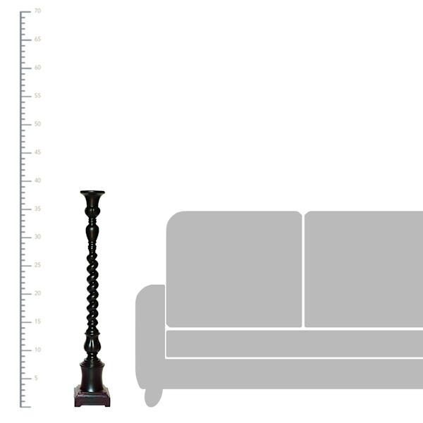 Black Candle Holder, 38"