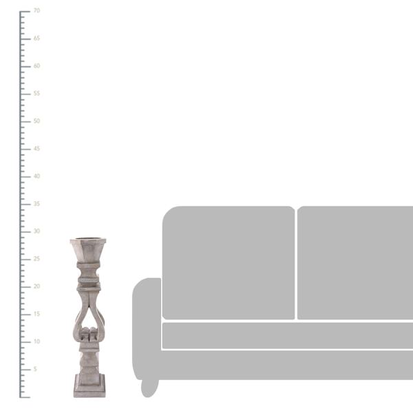 Grey Candle Holder, 29"