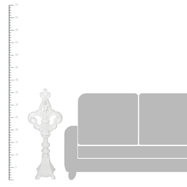 White Finial Decor, 36.5"