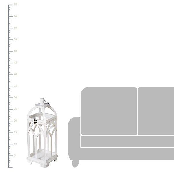 White Wood Lantern, 30"