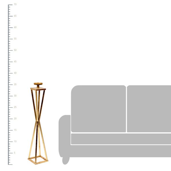 Gold Metal Candle Holder, 36"