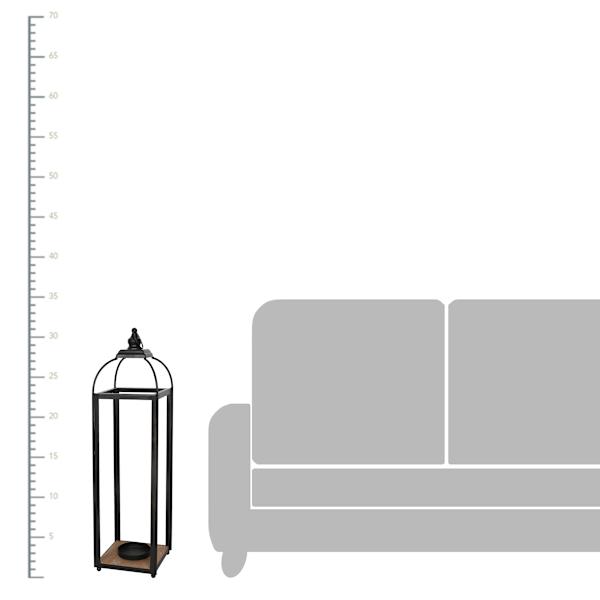 Black Metal Lantern, 31"