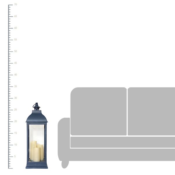 Navy Pre-Lit LED Floor Lantern, 28"