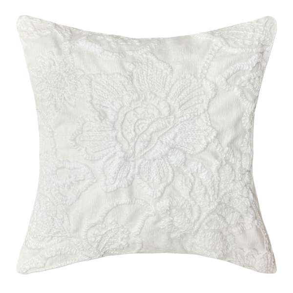 White embroidered throw 2025