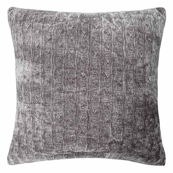 Menlo Grey Chenille Throw Pillow, 18"