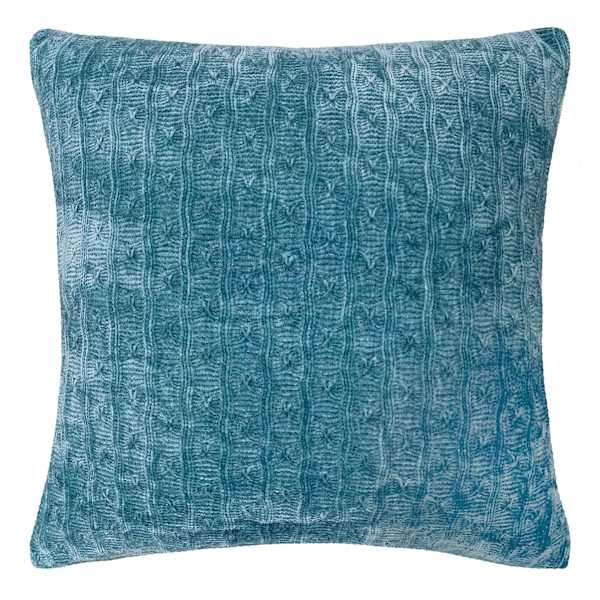 Menlo Teal Chenille Throw Pillow, 18"