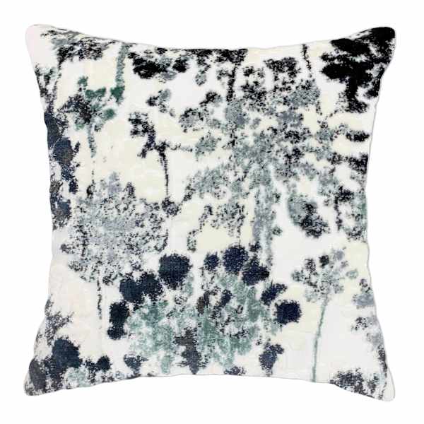 Indigo & Aqua Dandelion Throw Pillow, 18"