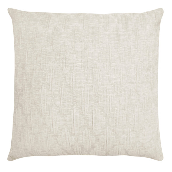 Ivory Diamond Dash Chenille Throw Pillow, 18"