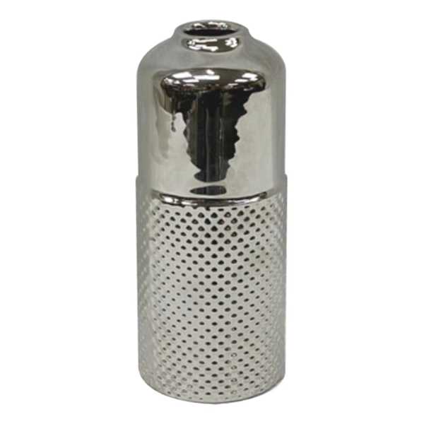 Laila Ali Silver Ceramic Vase, 6"