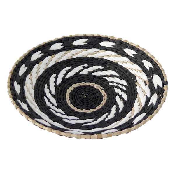 Found & Fable Handwoven Rattan Round Wall Basket, 14"