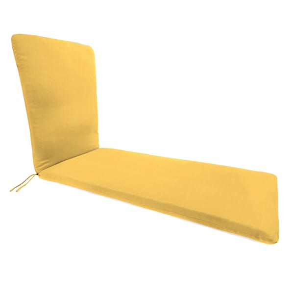 Butter Yellow Canvas Outdoor Chaise Lounge Cushion