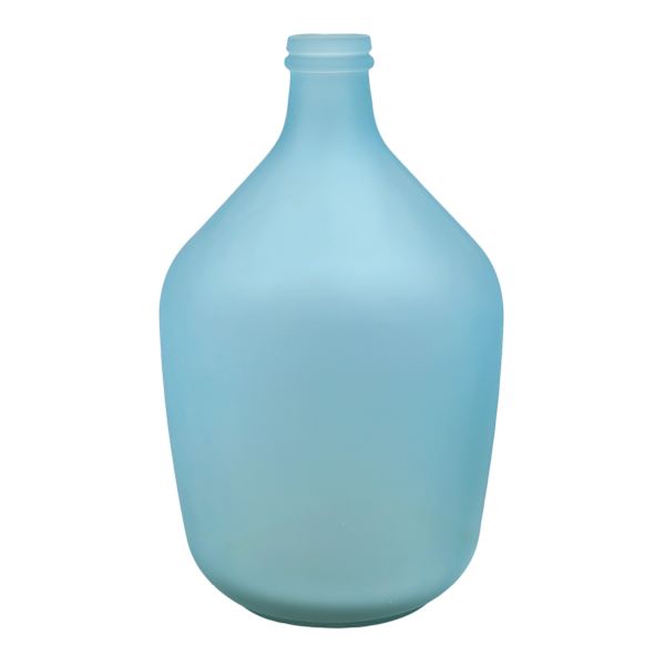 Ty Pennington Frosted Navy Glass Bottle Vase, 15"