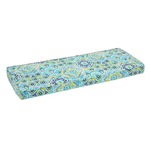 Calista Teal Outdoor Bench Cushion