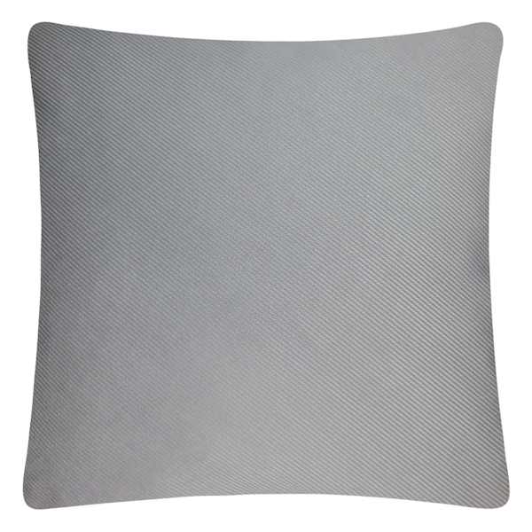 Light Grey Diagonal Striped Throw Pillow, 24"