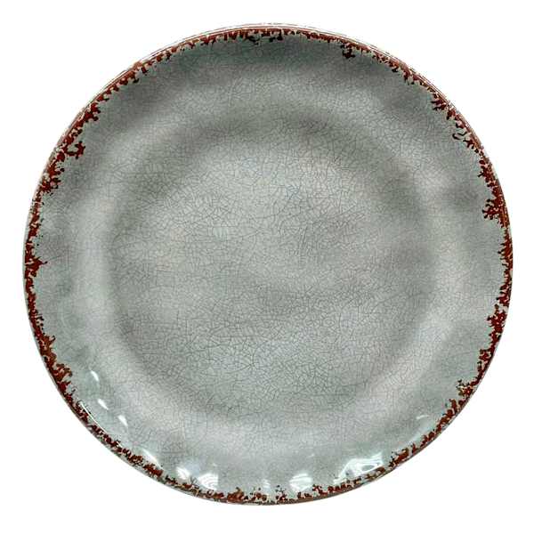 Honeybloom Grey Melamine Dinner Plate, 11"