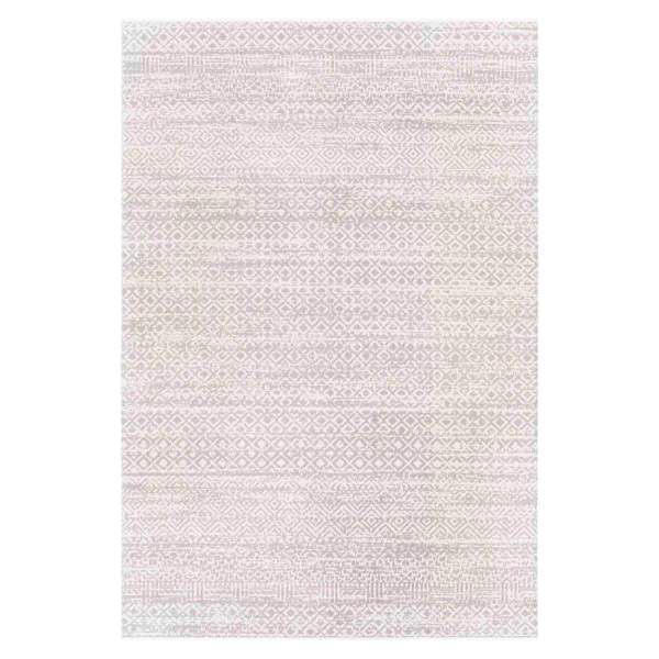 (D556) Lavadora Grey Global Design Washable Area Rug, 5x7
