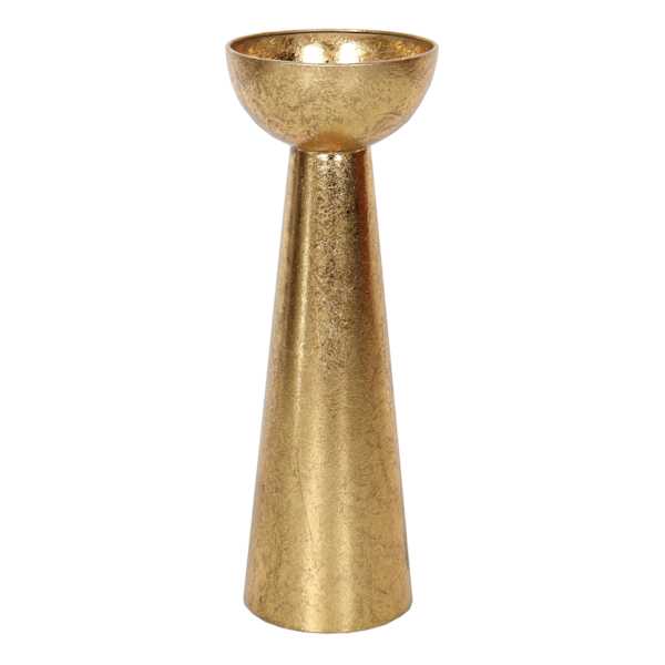 Gold Metal Candle Holder, 13"