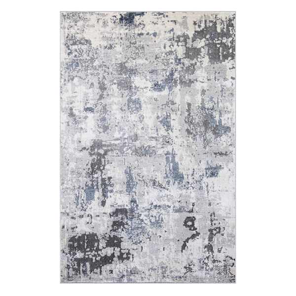 (B694) Laila Ali Verona Grey Abstract Woven Area Rug, 5x7