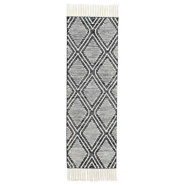 (B709) Found & Fable Goa Black Diamond Design Runner, 2x6