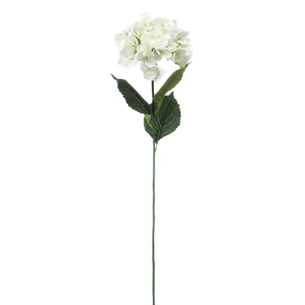 White Hydrangea Floral Stem, 29"