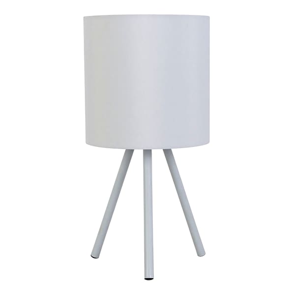 Tiny Dreamers Grey Tripod Lamp with Shade, 16"