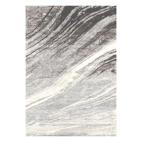 (A477) Raymond Neutral Abstract Area Rug, 5x8