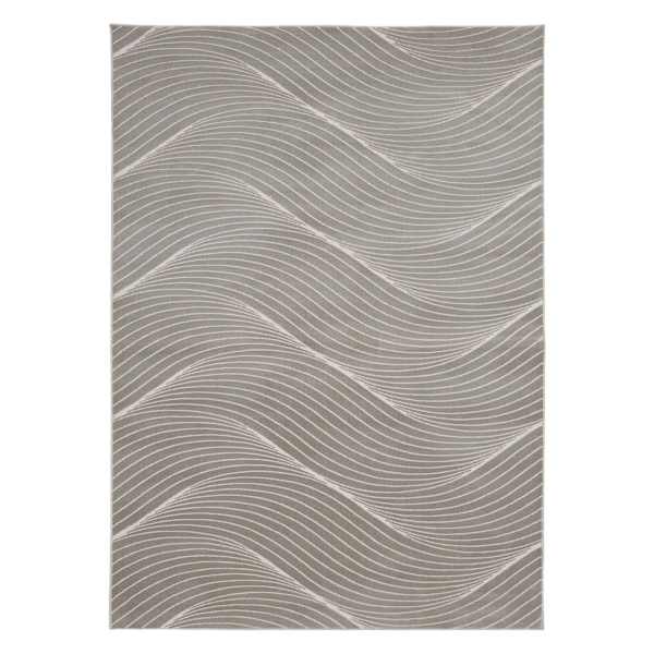 (B758) Channing Beige Swirled Area Rug, 5x7