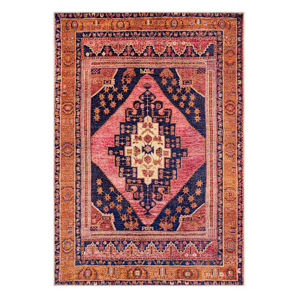 (B794) Amelie Multicolor Medallion Washable Area Rug, 5x7